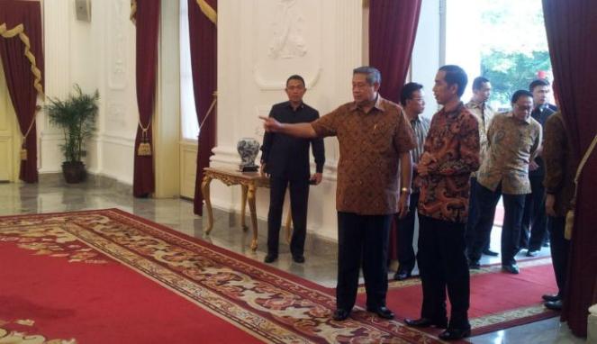 Presiden SBY dan Presiden Joko Widodo di Istana