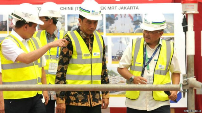 Presiden Jokowi resmikan pengeboran perdana MRT