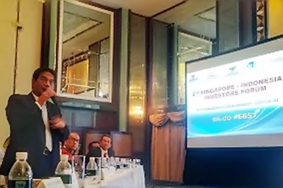 Kepala BP Batam, Hatanto Reksodipoetro sampaikan Perkembangan Batam terkini di 2nd Singapore- Indonesia Investor Forum