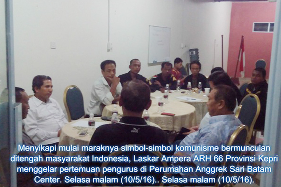 Laskar Ampera ARH 66 Provinsi Kepri Siap Membantu TNI dan Polri dalam Mencegah Tumbuhnya Komunisme (PKI)