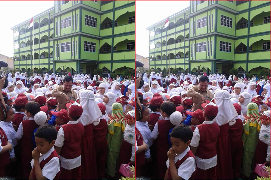 Hari Pertama Masuk Sekolah, Sekda Karimun Melakukan Peninjauan