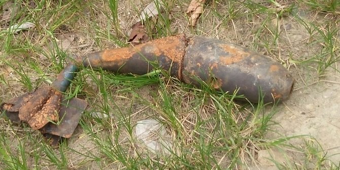 Ditemukan mortir saat mancing di Sungai Kampar