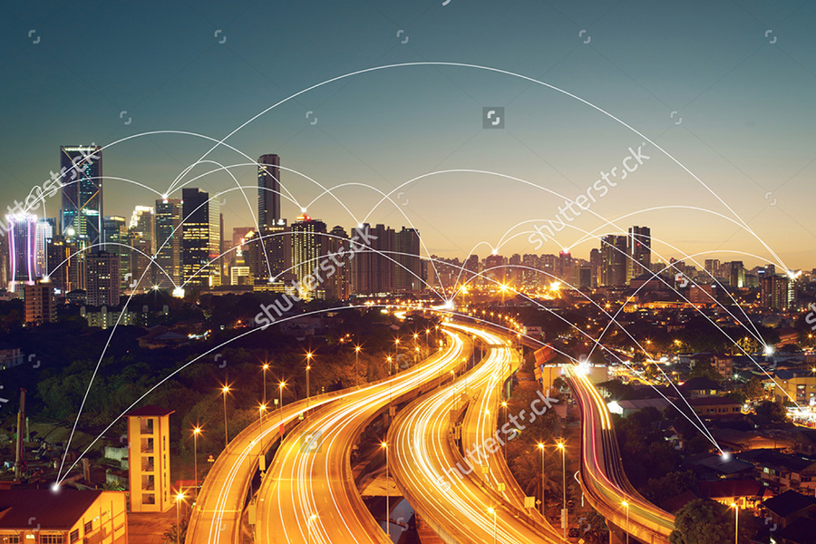 stock-photo-city-scape-and-network-connection-concept-437204287