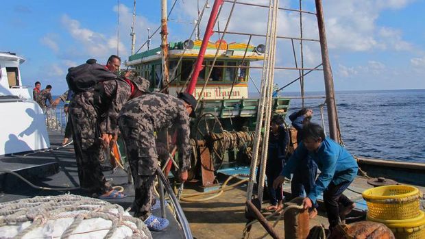 8 Kapal Pencuri Ikan asal Vietnam Ditangkap di Perairan Natuna
