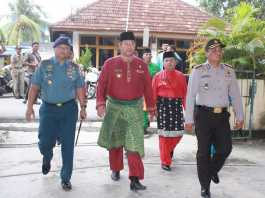 Danlanal, Bupati ,Kapolres Pada saat Pelantikan Pejabat Eslon Kabupaten Anambas di Tarempa - kundur news