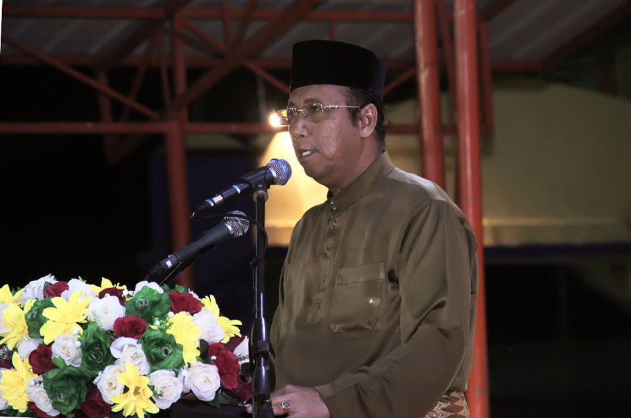 Wakil Bupati Karimun, Anuar Hasyim, memberi sambutan penutup, MTQ Kec Kundur