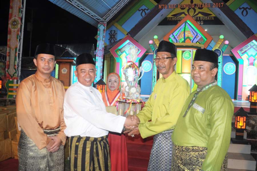 Sekda Karimun Resmi Tutup MTQ Kundur Utara 2017. TanjungBerlian Kota Juara Umum