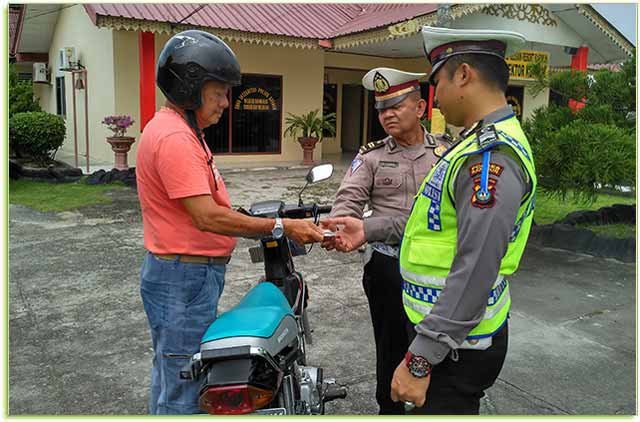 Razia Kendaraan Bermotor di Tanjungbatu