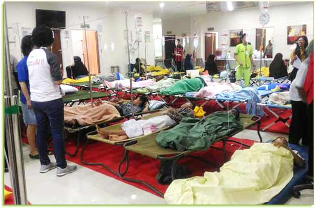 Korban keracunan makanan di Ruang Inap Rumah Sakit Bhakti Timah (RSBT)