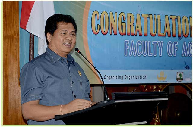Bali-Targetkan-Sinergitas-Sektor-Pariwisata-dan-Pertanian Wakil Gubernur Bali Ketut Sudikerta, di Gedung Widya Sabha Utama Lantai 4 Universitas Warmadewa, Senin (24/7).