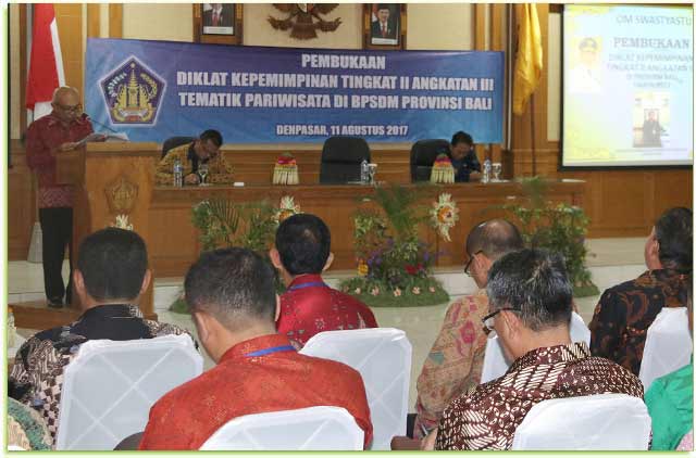 Diklat Kepemimpinan Tingkat II Angkatan III Tematik Pariwisata di Badan Pengembangan Sumber Daya Manusia (BPSDM) Provinsi Bali