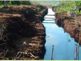 Pembangunan-Parit-Penghubung-di-Kundur-Utara-Diduga-Gagal
