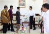 Kunjungan Rektor Universitas Udayana yang baru Prof. Dr. dr. AA Raka Sudewi Sp.S.(K) di Kantor Gubernur Bali, Rabu (13/9).