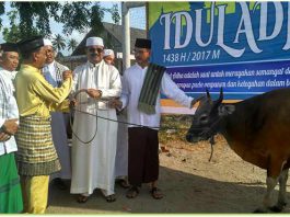 Bupati Karimun H Aunur Rafiq Serahkan Hewan Kurban Ke PHBI Kundur Bupati Karimun, H Aunur Rafiq saat menyerahkan sapi kurban kepada PHBI Kundur, usai Sholat Ied di Lapangan Gelora Tg. Batu (1/9/17)