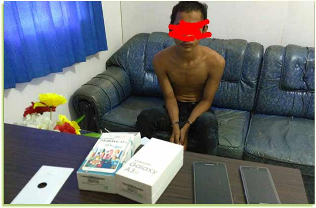 Hairuddin bin Nurdin Retim (18) seorang residivis pencuri barang elektronik di Kundur