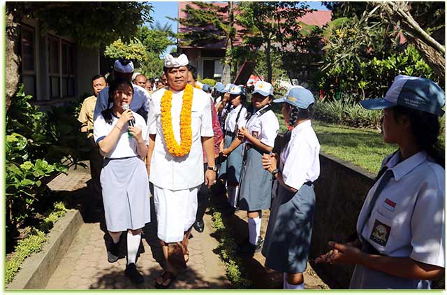 Kelompok Siswa Peduli AIDS dan Narkoba (KSPAN) tingkat Provinsi Bali di SMAN 1 Kintamani, Kabupaten Bangli, Senin (23/10).