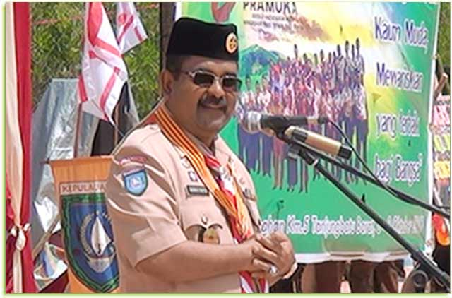 Perangi-Narkoba,-ASN-dan-Honorer-Se-Kabupaten-Karimun-Akan-di-Tes-Urine Bupati Karimun Aunur Rafiq, pada acara pembukaan Persami Kwaran Kundur di Tanjungbatu Barat, Sabtu (07/10).