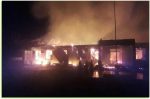 Kebakaran Mako Polres Dharmasraya Polda Sumbar, diduga dibakar  oleh 2 orang tak dikenal,
