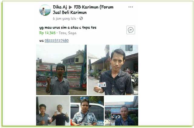 Pengurusan SIM Tembak Hebohkan Warga Karimun di FJB