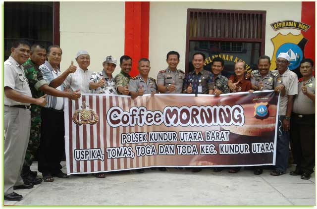 Polsek Kundur Utara Barat Gelar Coffee Morning Polsek Kundur Utara Barat Gelar Coffee Morning