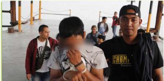 Sejumlah pelaku saat diamankan Satresnarkoba Polres Karimun