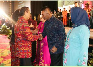 Pisah sambut Pangdam IX/Udayana yang di laksanakan d Bali Nusa Dua Convention Center (BNDCC), Nusa Dua, Selasa (16/1).