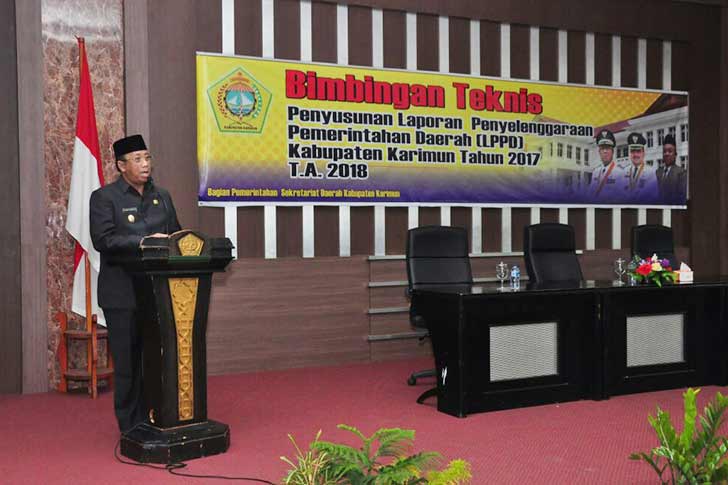 Wakil Bupati Karimun Buka Bimtek penyusunan LPPD