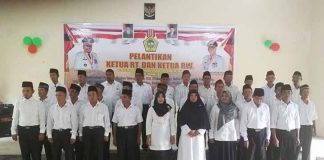 Pelantikan dan pengambilan sumpah RT dan RW di Tanjungbatu Barat masa bhakti 2018-2021