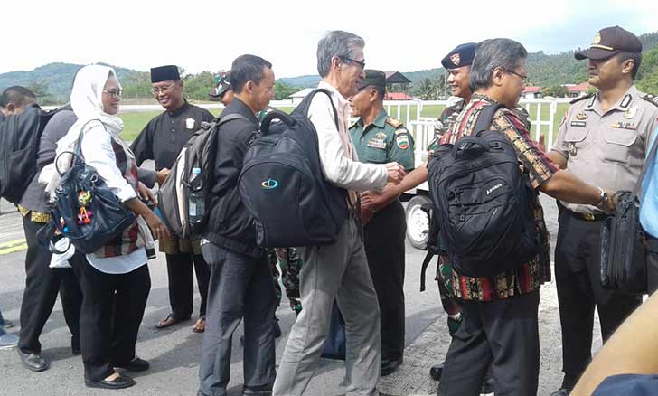 Sejumlah pejabat Sekretariat Dewan Pertimbangan Presiden (Wantimpres) beserta Tim Kajian tiba di Kabupaten Anambas