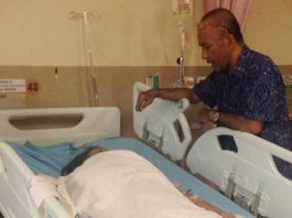 Ninik Kartini, 27 tahun, saat sedang dirawat di Rumah Sakit Umum Changi Singapura (Dok. KBRI Singapura)