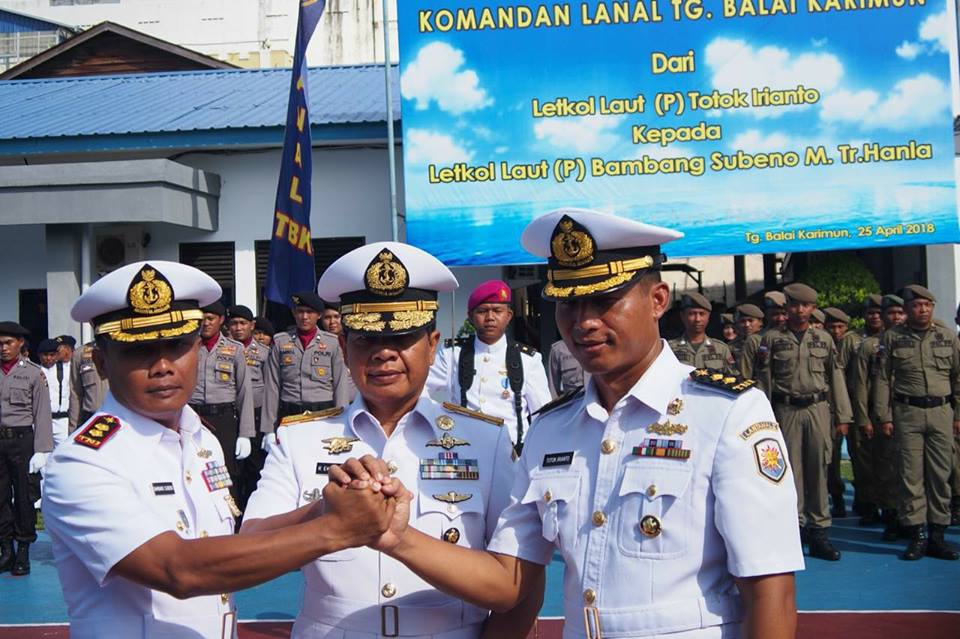 Jabatan Danlanal Karimun Berganti, Dari Totok Irianto Kepada Bambang Subeno