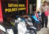 Sepedamotor yang diamankan polres Karimun