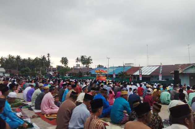 Sholat Idul Adha 1439 H, di lapangan Pemuda Gelora Tanjungbatu Kundur, (22/08/18).