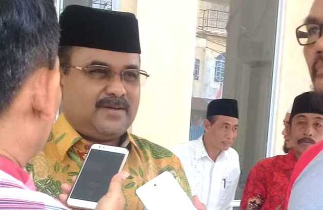 Bupati Karimun, H Aunur Rafiq, di Balai Sri Gading Tanjungbatu Kota, (02/08/18).