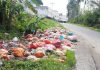 Sampah di Jalan Tanjungbatu Kota, Sabtu (25/08/18).