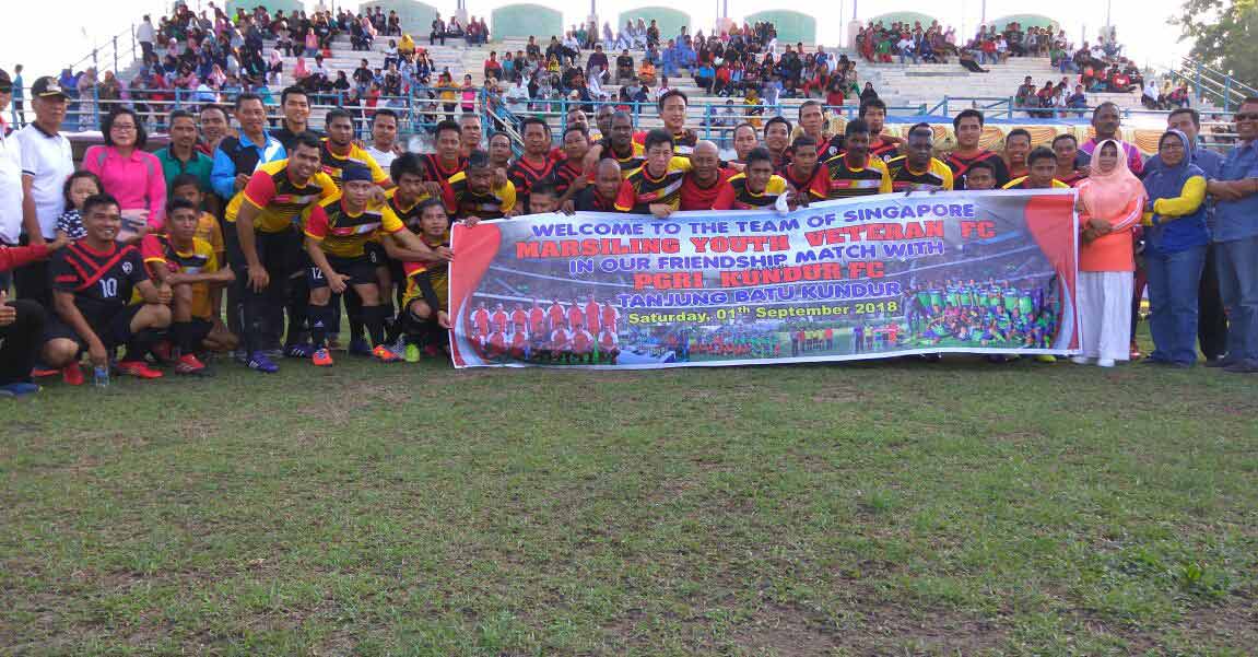 Pertandingan Perahabatan Sepak Bola Friendship Mach PGRI Kundur FC vs Marsiling Youth Veteran FC Singapore