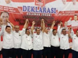 Acara deklarasi Pro Jokowi di Hotel Aryaduta Pekanbaru, Rabu (10/10/2018).