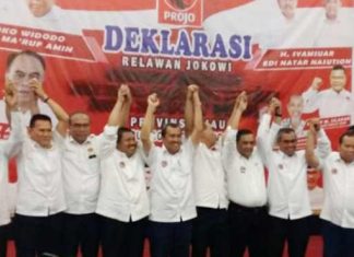 Acara deklarasi Pro Jokowi di Hotel Aryaduta Pekanbaru, Rabu (10/10/2018).