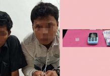 Dua orang tersangka, YP (26) dan DR (35), beserta barang bukti narkoba jenis sabu.