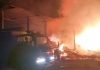 Pabrik pengolahan kelapa, PT Saricotama Indonesia, meledak hingga akhirnya terbakar, Ahad (18/11/18).