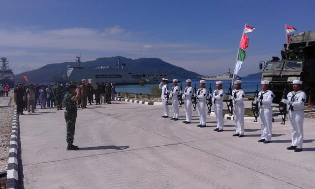 Panglima TNI Marsekal TNI Hadi Tjahjanto meresmikan Pangkalan TNI di Natuna