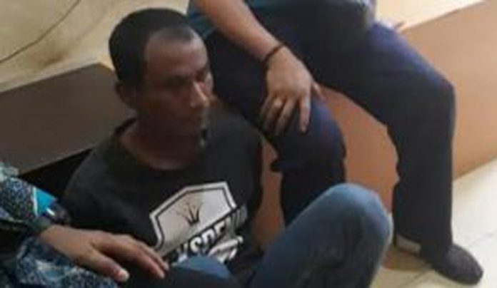 Tahanan Rutan Tanjungpinang, Amizar yang kabur ditangkap di Dumai, Jumat (1/11). Foto: Istimewa