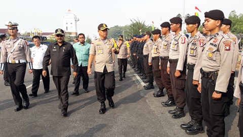 Polres Karimun Gelar Apel Seligi Persiapan Pengamanan Pemilu