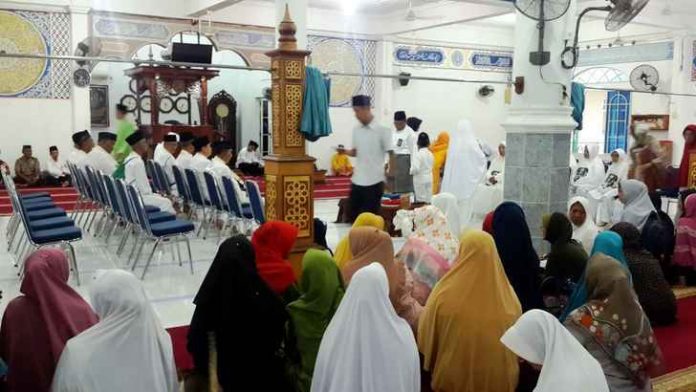 Calon Jemaah Haji tahun 2019 di Masjid Besar Nurussalam Tanjungbatu