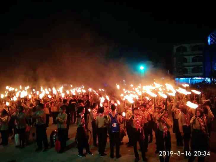 Pawai Obor HUT RI Ke-74 Tahun 2019