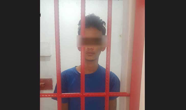 ARD (23) Pelaku Pencurian dengan Pemberatan saat di sel tahanan Polsek Kuta/Kuba