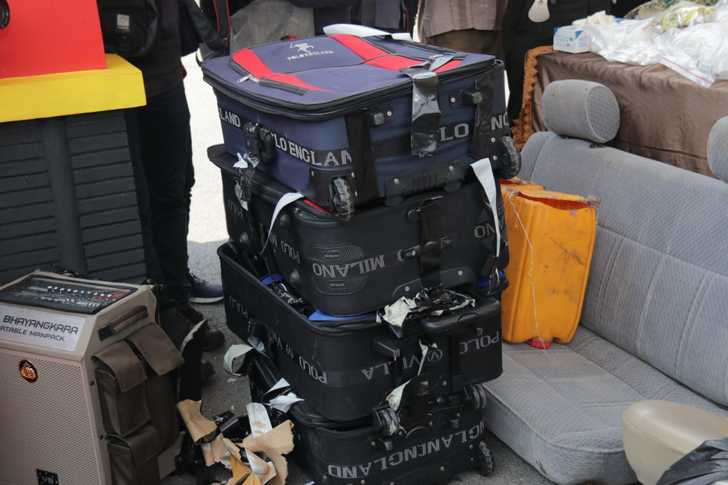 Empat buah koper tempat simpan Sabu seberat 119Kg