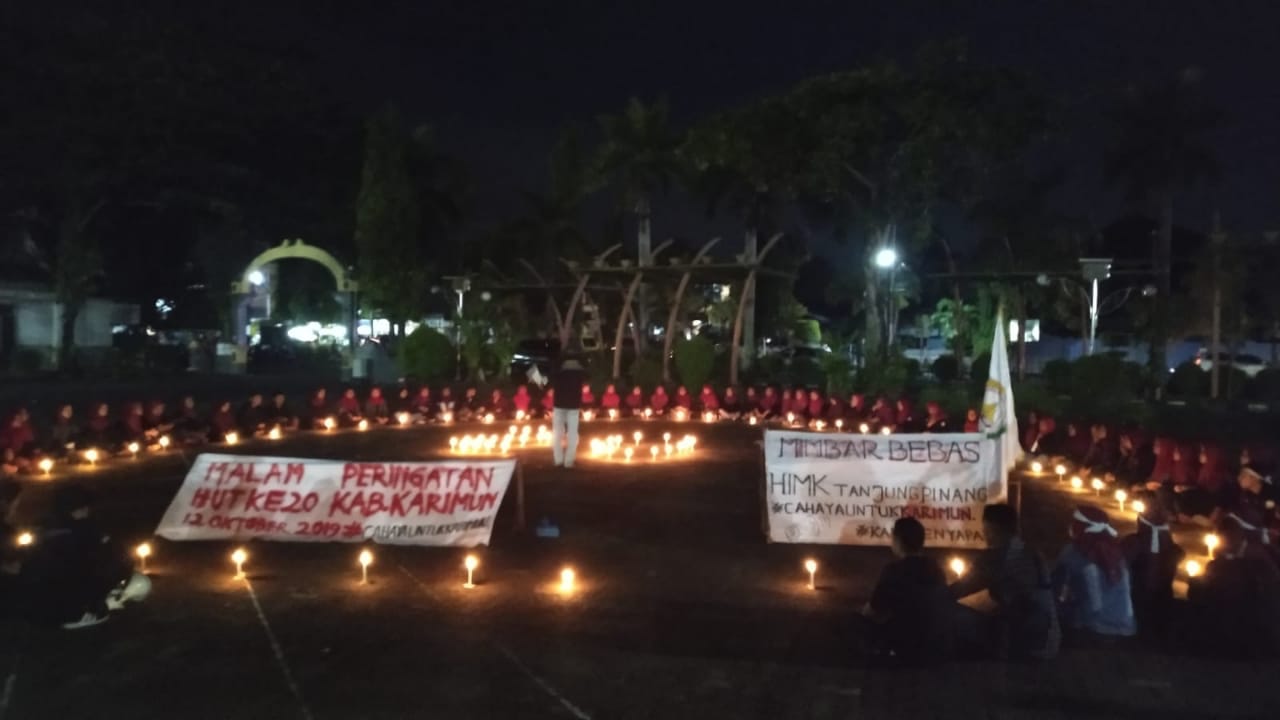 HIMK pada kegiatan HUT Kabupaten Karimun ke-20, di lapangan Pamedan Tanjungpinang, Sabtu malam (12/09/2019).