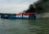 Kapal Karomah 2 Terbakar di Perairan Karimun