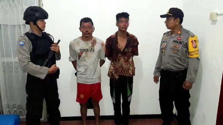 Polisi Dan Warga Kundur Barat, Berhasil Menangkap Dua Pencuri Berpistol